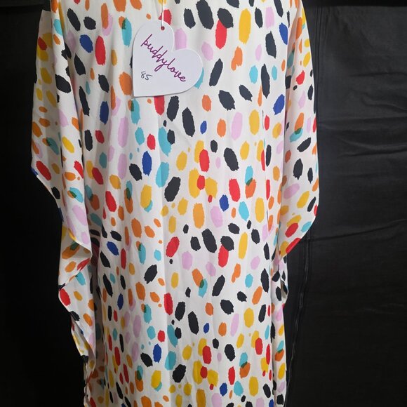 Buddy Love Colorful Tunic Blouse Beach Cover Up Boho Size S - Picture 5 of 7